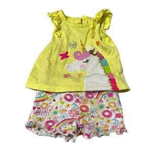 Kids Headquarters Girl’s Flower/ Unicorn Outfit Size 18 Month